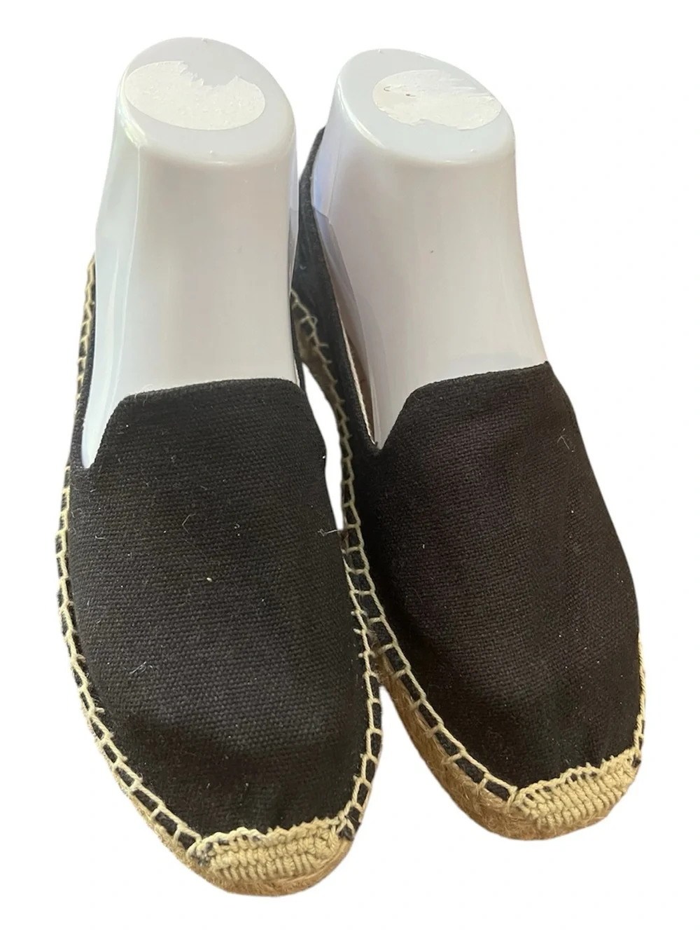 Soludos Espadrilles Womens 8 Black Canvas Slip On Flats Rope Sole